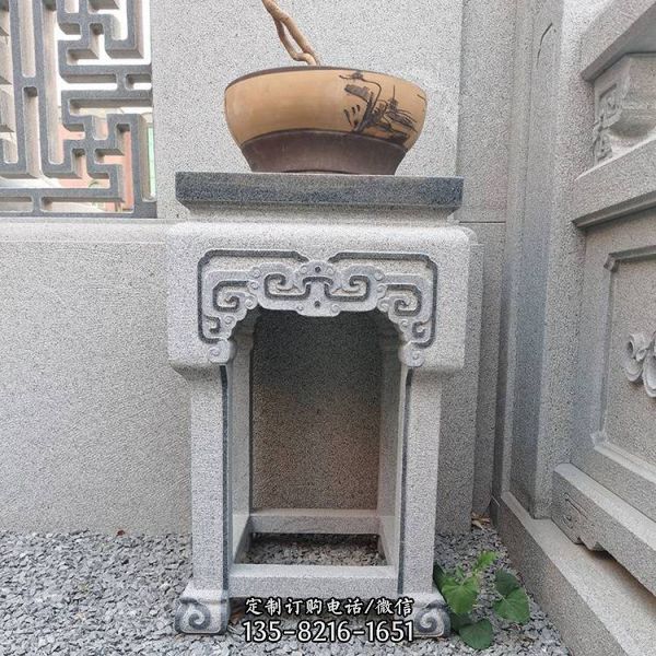 庭院戶外花崗巖中式仿古花園盆景底座花架（3）