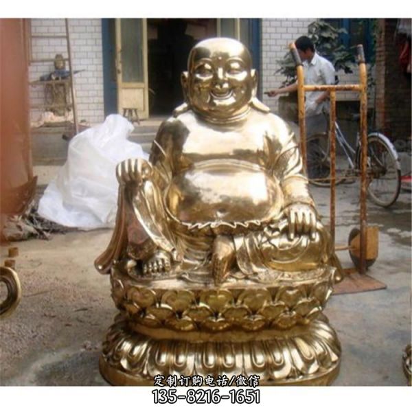 寺廟玻璃鋼彩繪漆金佛像雕塑擺件（4）