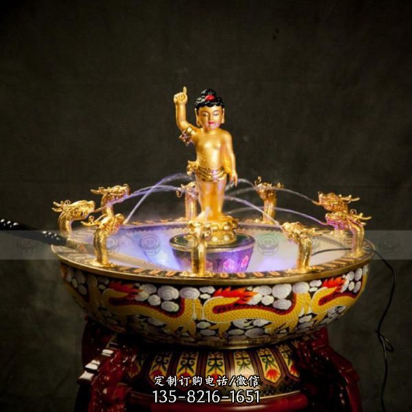 寺廟玻璃鋼彩繪漆金佛像雕塑擺件（2）