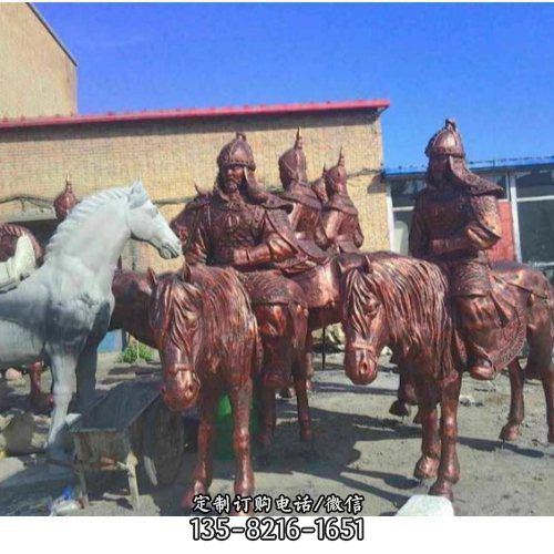 銅雕人物戶外大型騎士馬雕塑園林廣場景觀 （2）