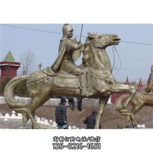 銅雕人物戶外大型騎士馬雕塑園林廣場景觀 （4）