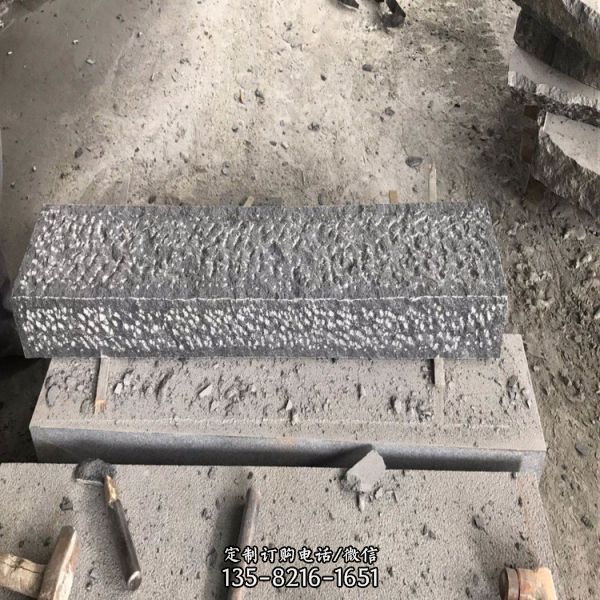 路沿石大理石天然花崗巖路障石 平側石院戶外毛石板
