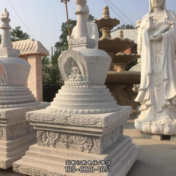 花崗巖石雕舍利塔 園林景觀石燈塔 寺廟藏族八寶塔 