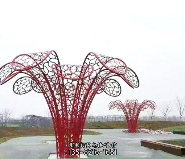 園林廣場不銹鋼鏤空標(biāo)識景觀雕塑小品（1）