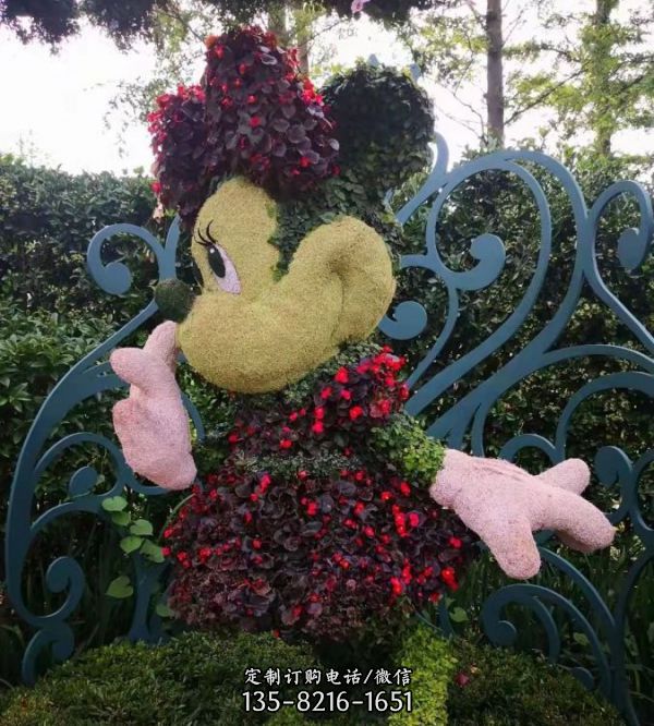 大型廣場裝飾節(jié)日綠植工藝品綠雕景觀擺件（4）