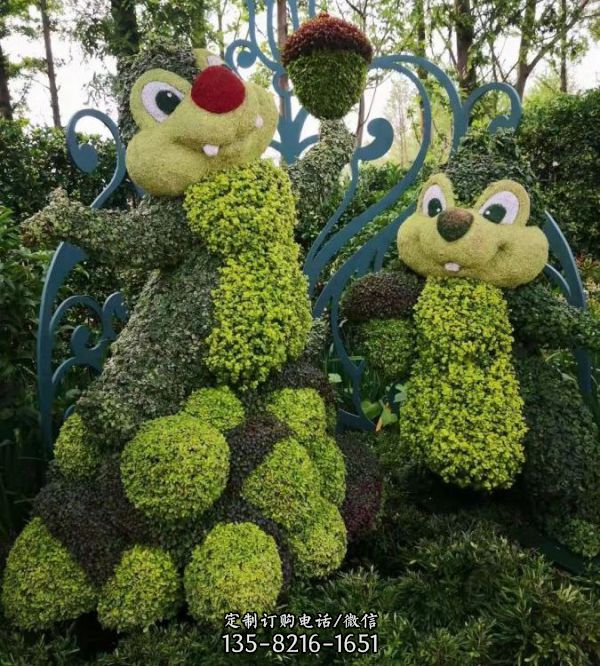 大型廣場裝飾節(jié)日綠植工藝品綠雕景觀擺件（3）