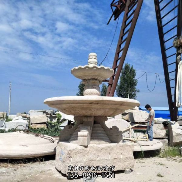 公園廣場(chǎng)花崗巖雕刻風(fēng)水球歐式噴泉擺件雕塑（2）