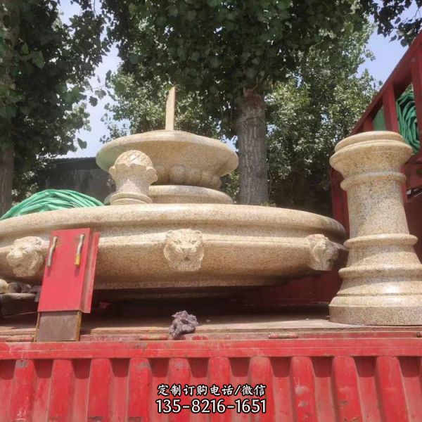 公園廣場(chǎng)花崗巖雕刻風(fēng)水球歐式噴泉擺件雕塑（3）
