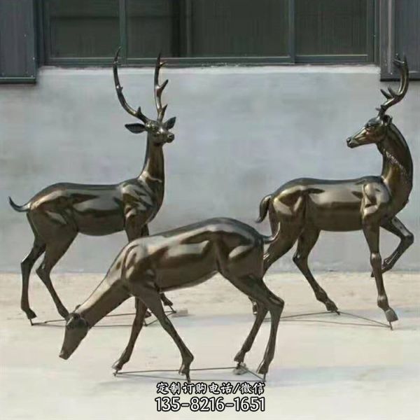 玻璃鋼鹿雕塑 仿真動物雕塑 （2）
