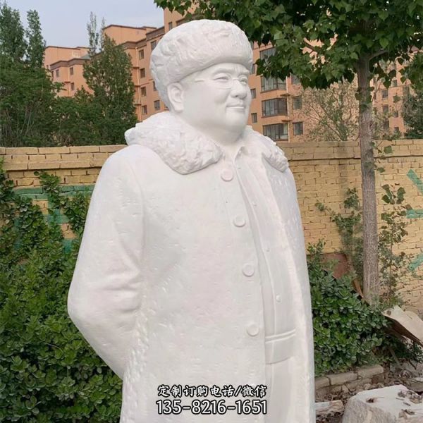 天然漢白玉雕刻歷史人物雕像校園廣場擺件