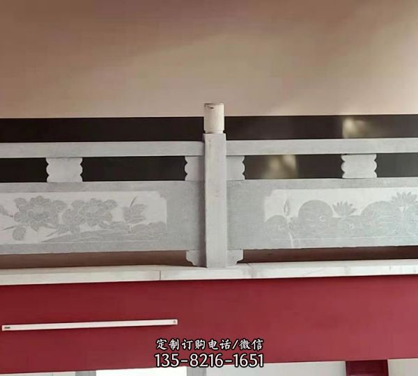 定做石欄桿 石雕欄板護欄河道青石芝麻白石材圍欄庭院別墅擺件