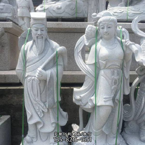 花崗巖八仙過海雕像寺院廟宇雕塑（1）