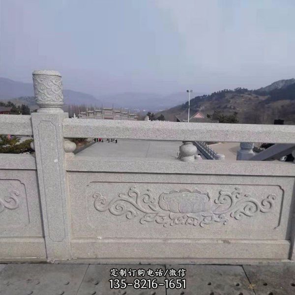 石雕漢白玉河道景區防護欄桿  （1）