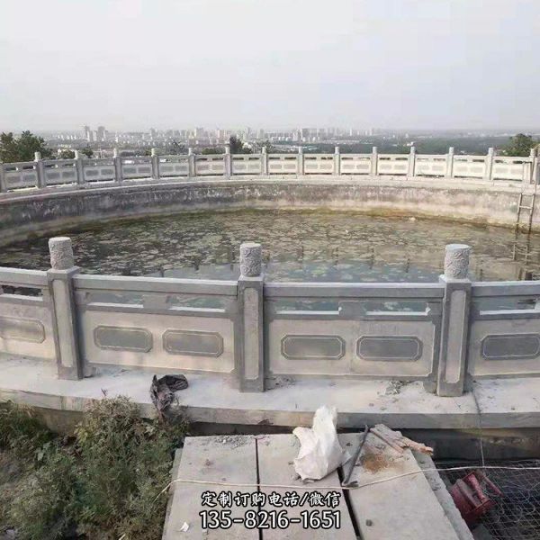 石雕漢白玉河道景區防護欄桿  （2）