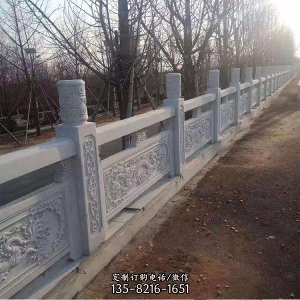 石雕漢白玉河道景區防護欄桿  （3）