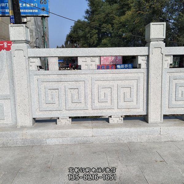 城市河道橋梁漢白玉石雕欄桿（2）