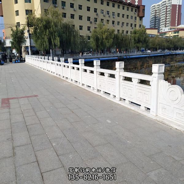 城市河道橋梁漢白玉石雕欄桿（5）