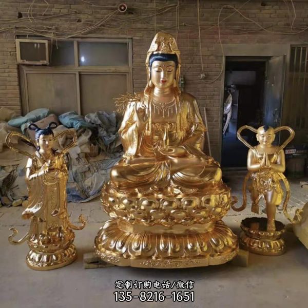 寺廟鍛銅觀音菩薩佛像關(guān)公雕塑