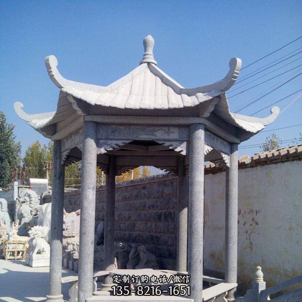 新農村廣場大理石修建中式景觀涼亭（2）