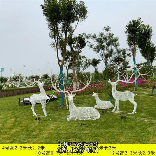 不銹鋼城市景觀鏤空景觀植物動物擺件雕塑（3）