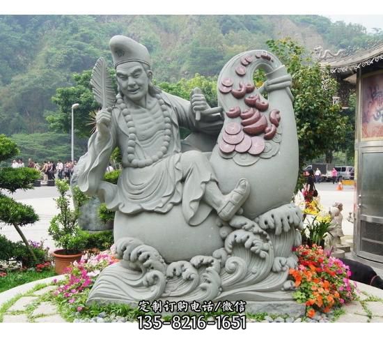 寺廟砂石石雕園林公園活佛濟公雕塑（1）