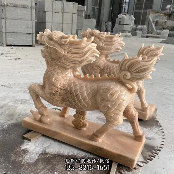 石雕酒店鎮宅招財瑞獸麒麟貔貅雕塑（3）