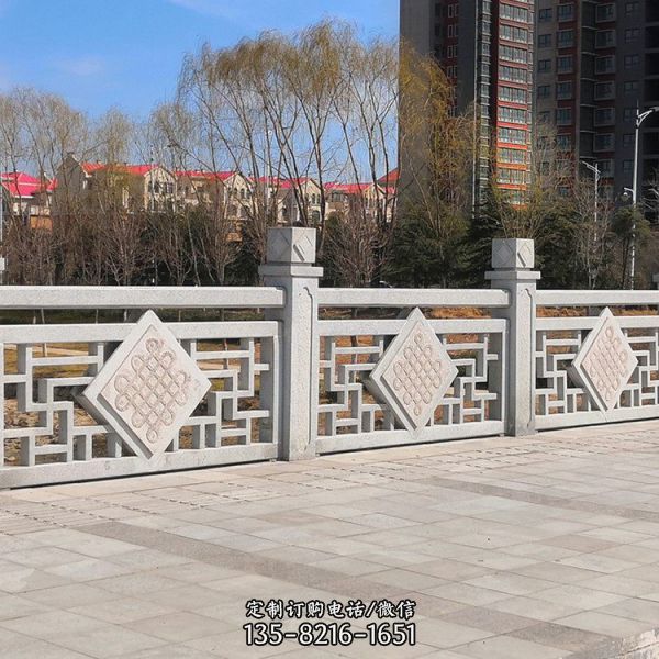 公園廣場大理石石雕園林 欄桿欄板雕塑（5）