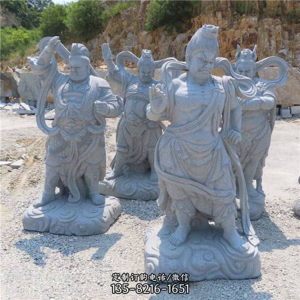 寺廟大型佛像菩薩雕塑哼哈二將雕塑（2）