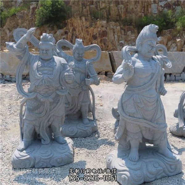 寺廟大型佛像菩薩雕塑哼哈二將雕塑（5）
