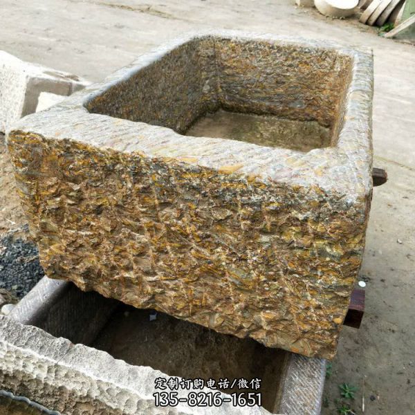 民間庭院裝飾擺放老石槽（2）