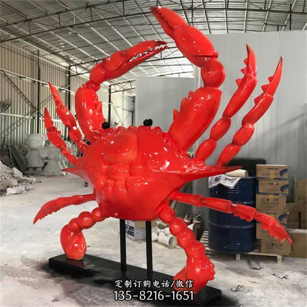 玻璃鋼仿真龍蝦雕塑 戶外海邊景觀雕塑（4）