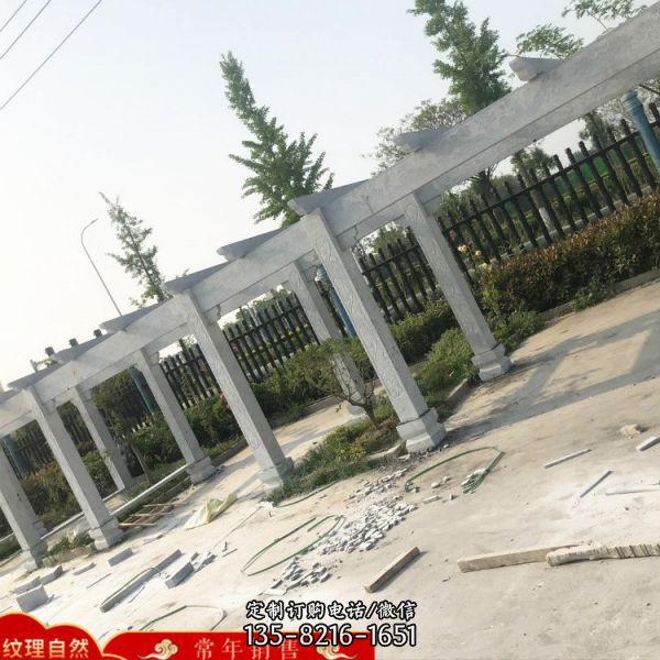 戶外景觀中式長廊大理石石雕園林景觀雕塑（3）