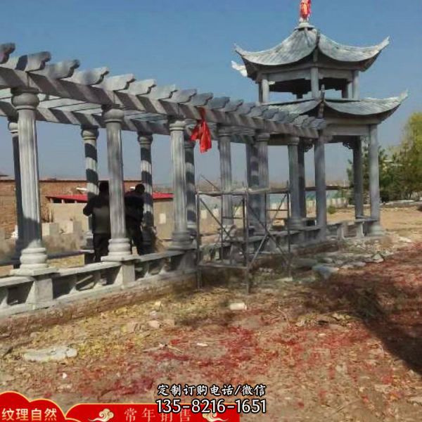 戶外景觀中式長廊大理石石雕園林景觀雕塑（4）