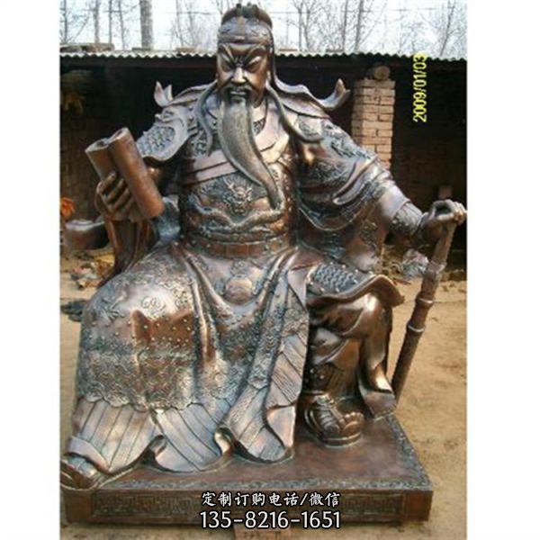 寺廟家用供奉玻璃鋼仿銅神佛關(guān)公雕塑（3）