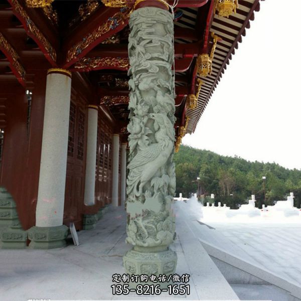 廣場公園擺件大理石浮雕文化龍柱 （5）