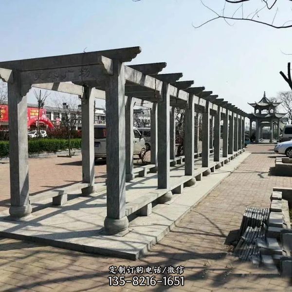 石材涼亭廣場景區石亭長廊（3）