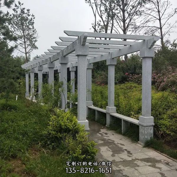 石材涼亭廣場景區石亭長廊（2）
