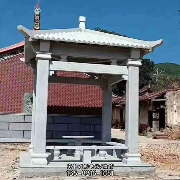 石材涼亭廣場景區石亭長廊（4）