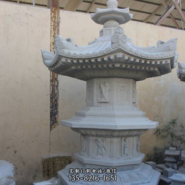 景區景點石雕多層舍利塔雕塑擺件（2）
