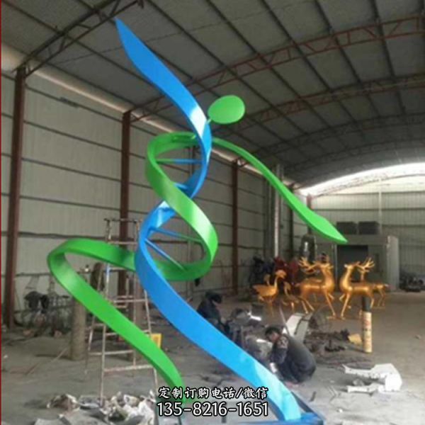 公園廣場大型不銹鋼標(biāo)志性造型主題雕塑（5）