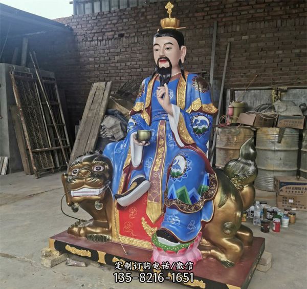 寺院室內擺放樹脂火神像雕塑  （2）