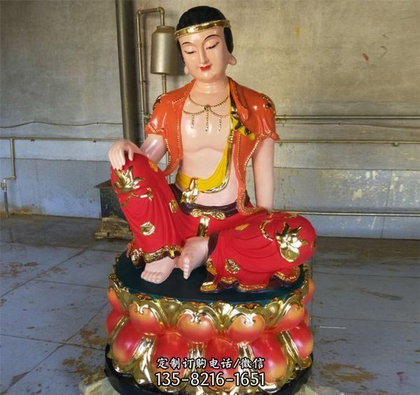寺院室內擺放樹脂火神像雕塑  （3）