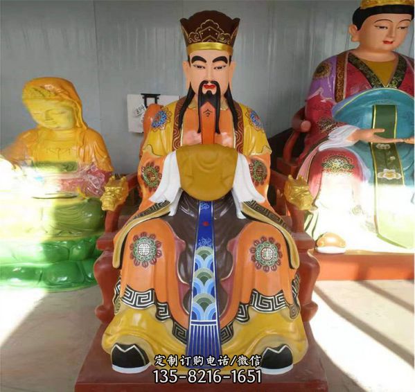 寺院室內擺放樹脂火神像雕塑  （4）