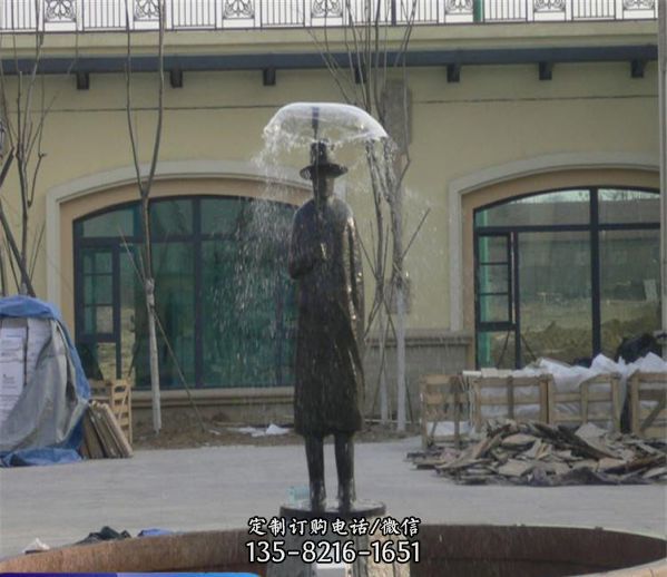 商業街公園鑄銅人物戶外景觀雕擺件（5）