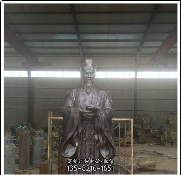古代名人雕塑玻璃鋼仿銅戶外景區(qū)擺件（4）