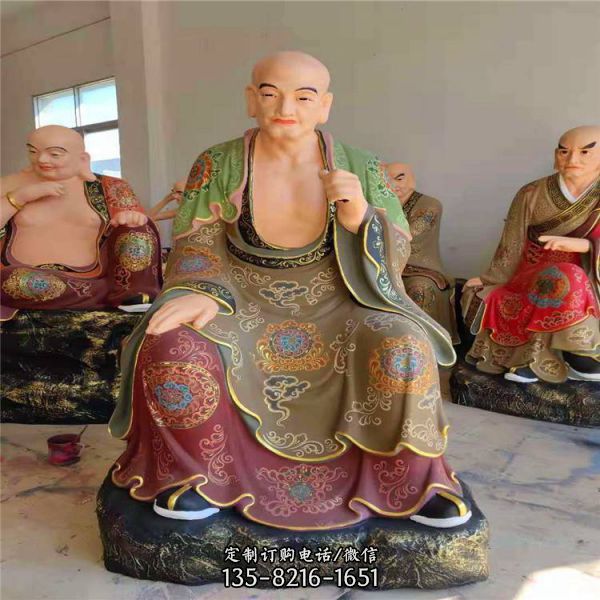 寺院擺放樹脂十八羅漢佛像擺件（5）