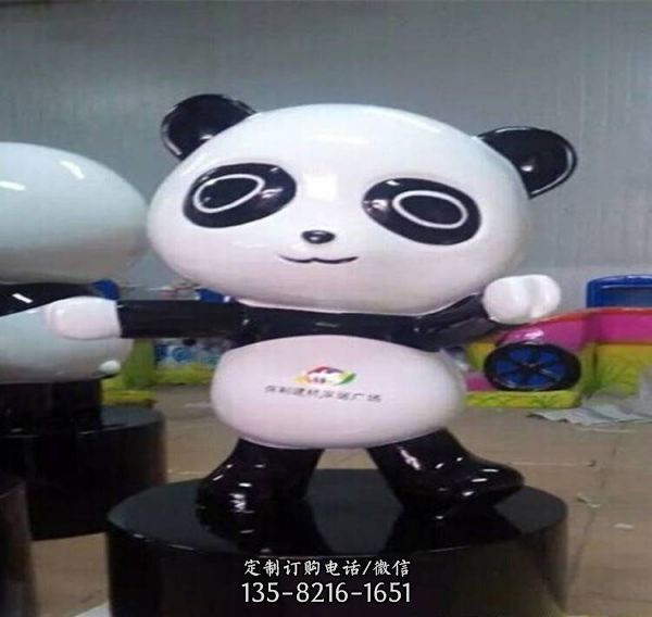 商業街創意彩繪玻璃鋼卡通人物雕塑（1）