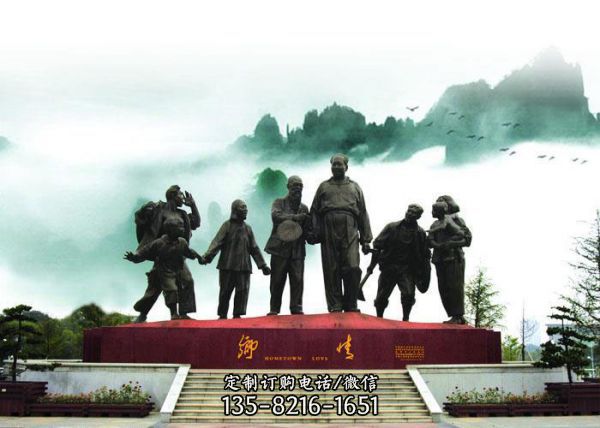 銅雕校園戶外園林人物雕塑（3）