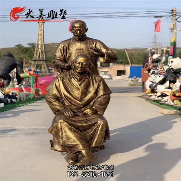 玻璃鋼仿銅民俗文化人物 雕塑廣場(chǎng)小品 （4）