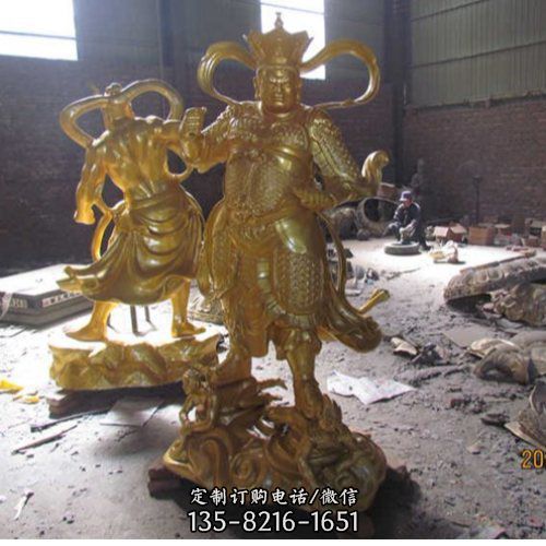 銅雕寺廟大型四大天王雕塑（3）